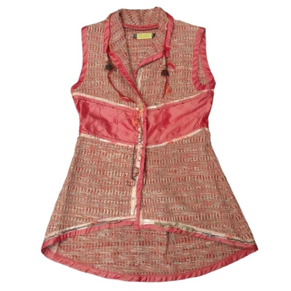 Rose Wrap Vest in Handwoven Khadi Cotton | Jhultaru